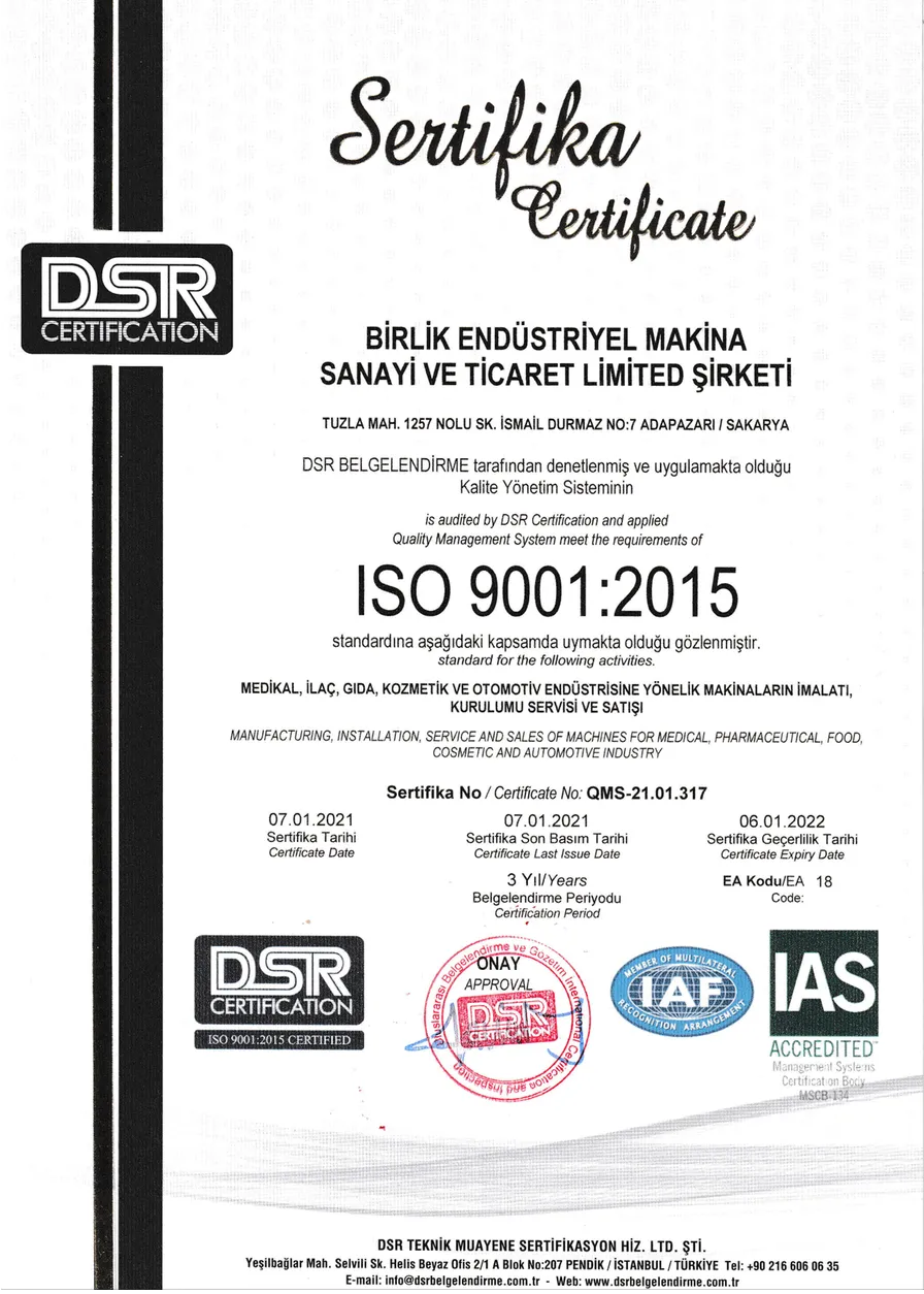 ISO 9001 — Kalite Yönetim Sistemi